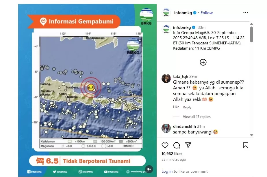 Gempa Dahsyat Jawa Timur Guncangan Mengerikan Banyuwangi Malang Merasakan Dampaknya