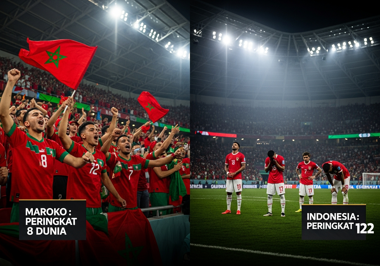 Peringkat FIFA Terbaru: Maroko Tembus 8 Besar Dunia, Indonesia Masih Tertahan di Posisi 122